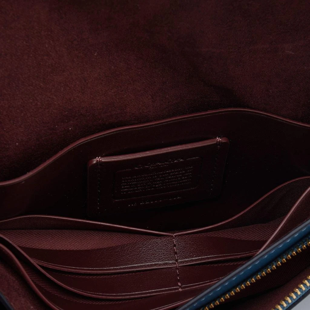 Coach Multicolor Woven Leather Hutton Clutch 商品