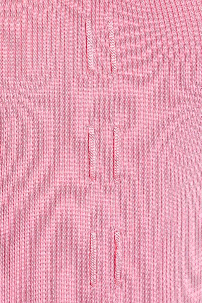 Lacing ribbed-knit dress商品第4张图片规格展示