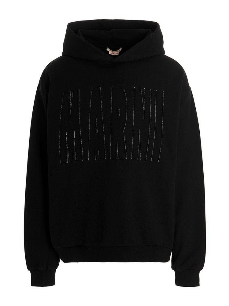 商品Marni|Marni Logo Detailed Long Sleeved Hoodie,价格¥3645,第1张图片