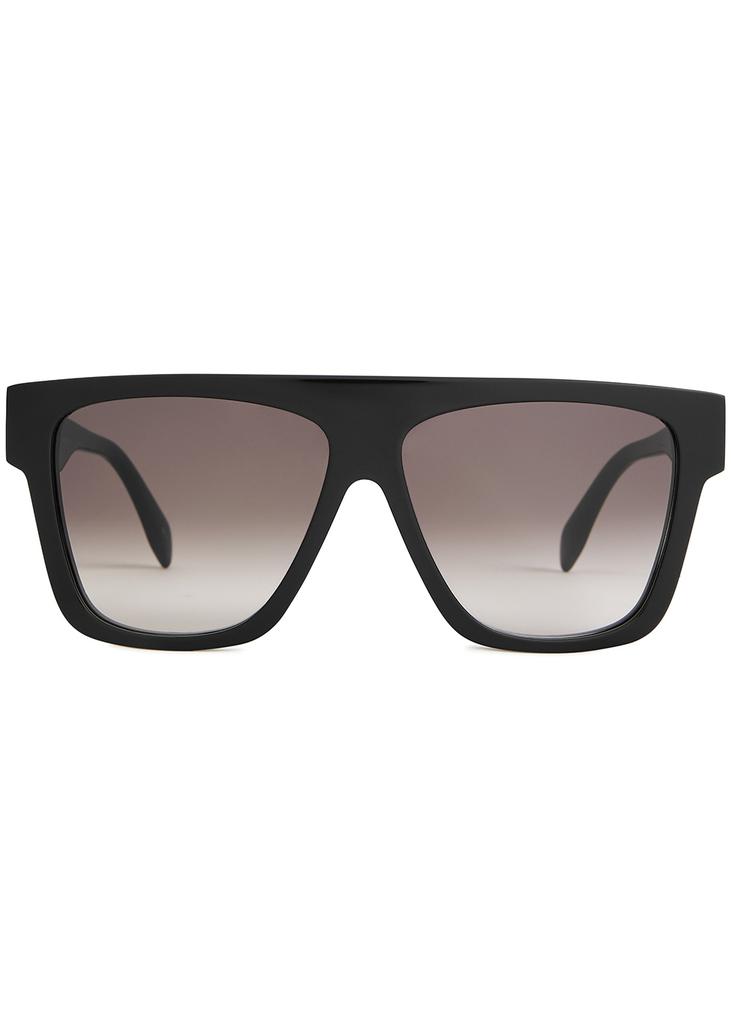 Black D-frame sunglasses商品第2张图片规格展示