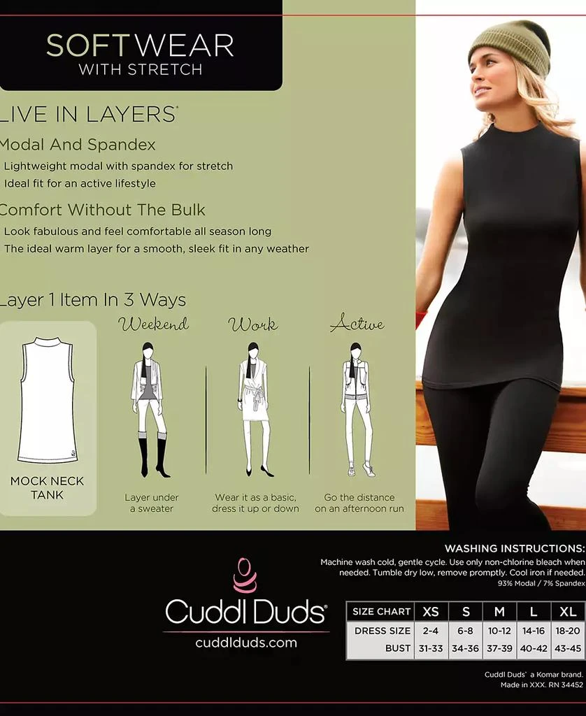 商品Cuddl Duds|Women's Softwear Stretch Tank Top,价格¥120,第3张图片详细描述