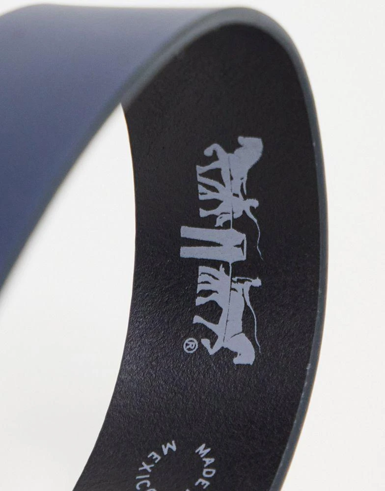 商品Levi's|Levi's seine leather belt in navy,价格¥244,第4张图片详细描述