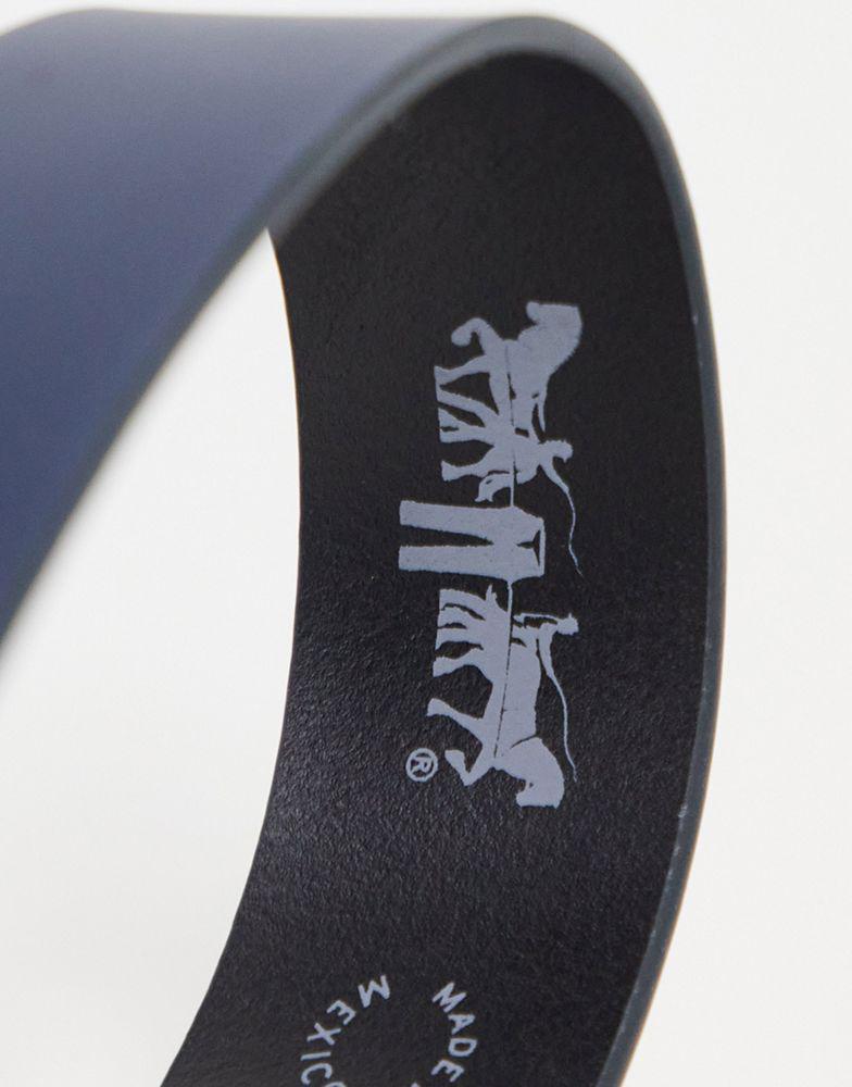 商品Levi's|Levi's seine leather belt in navy,价格¥223,第6张图片详细描述