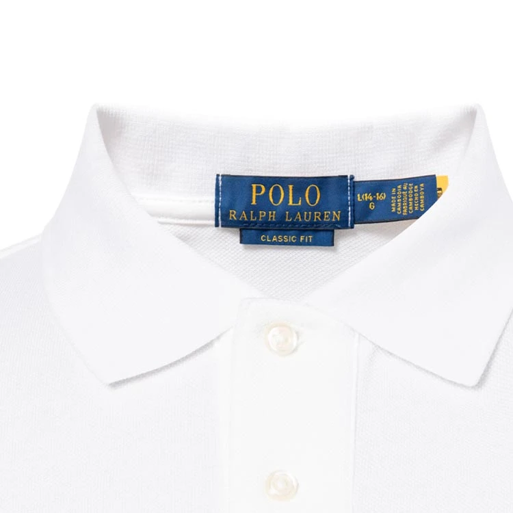 商品[国内直发] Ralph Lauren|SS23 Logo纯色刺绣套头短袖Polo衫 童款 白色,价格¥489,第7张图片详细描述