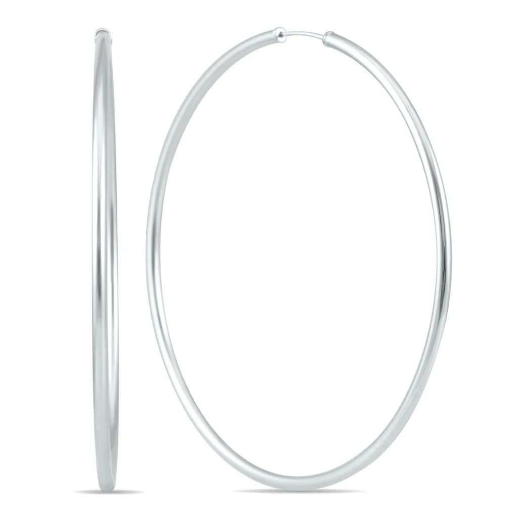 商品SSELECTS|60Mm Endless Hoop Earrings 14K White Gold,价格¥2676,第1张图片