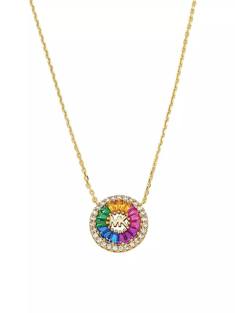商品Michael Kors|14K Gold-Plated Rainbow Cubic Zirconia Pendant Necklace,价格¥1312,第1张图片