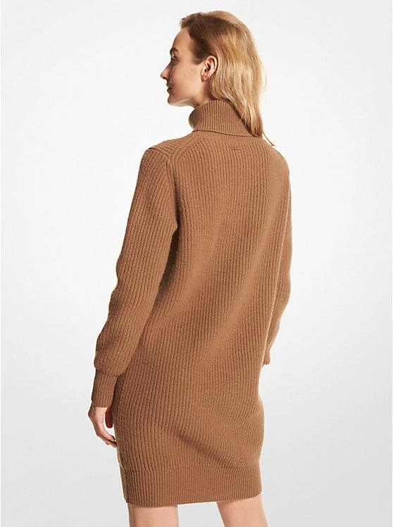 商品Michael Kors|Ribbed Wool and Cashmere Blend Turtleneck Sweater Dress,价格¥574,第2张图片详细描述