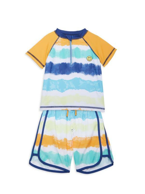 商品Andy & Evan|Little Boy's 2-Piece Tie-Dyed Rashguard & Shorts Set,价格¥81,第1张图片