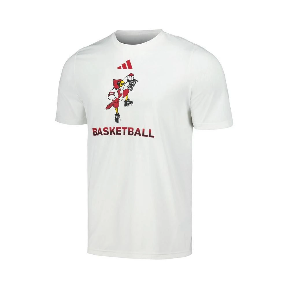 商品Adidas|Men's White Louisville Cardinals Fadeaway Basketball Pregame AEROREADY T-shirt,价格¥294,第2张图片详细描述