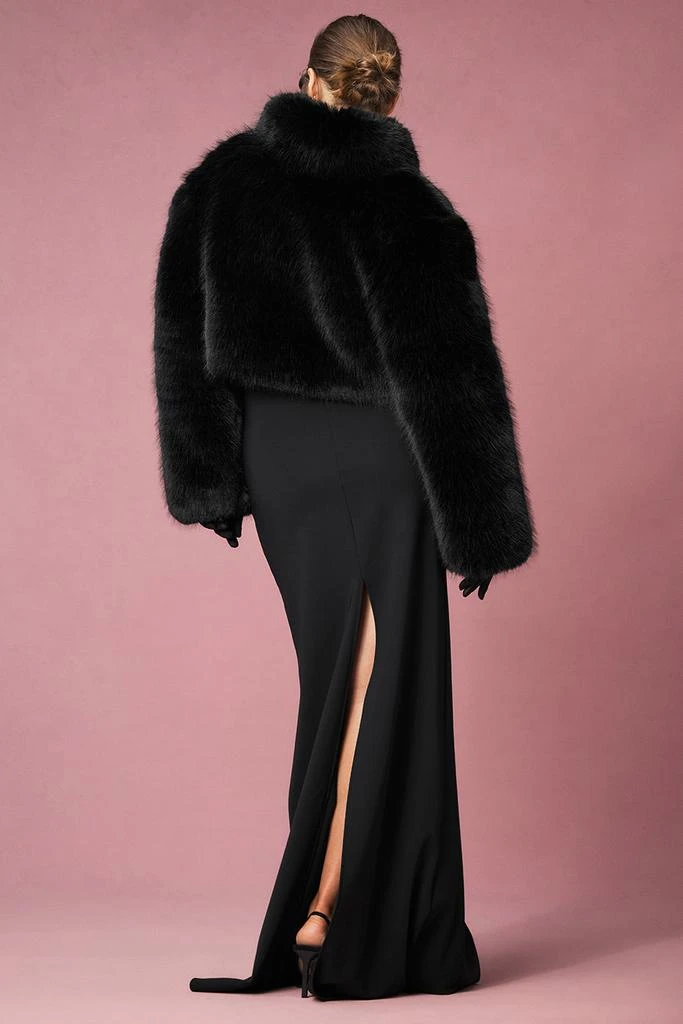 商品Alo|Opulent Faux Fur Cropped Jacket - Black,价格¥2609,第2张图片详细描述
