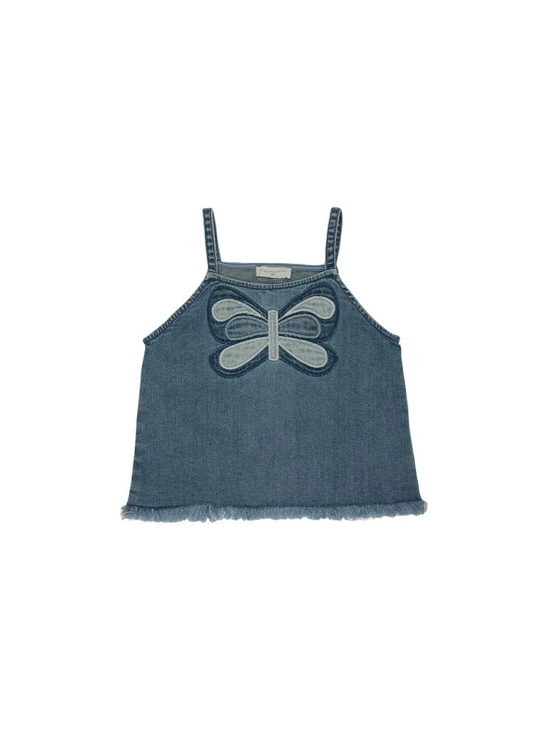 商品Stella McCartney|Stretch Denim Top W/ Butterfly Patch,价格¥169,第1张图片
