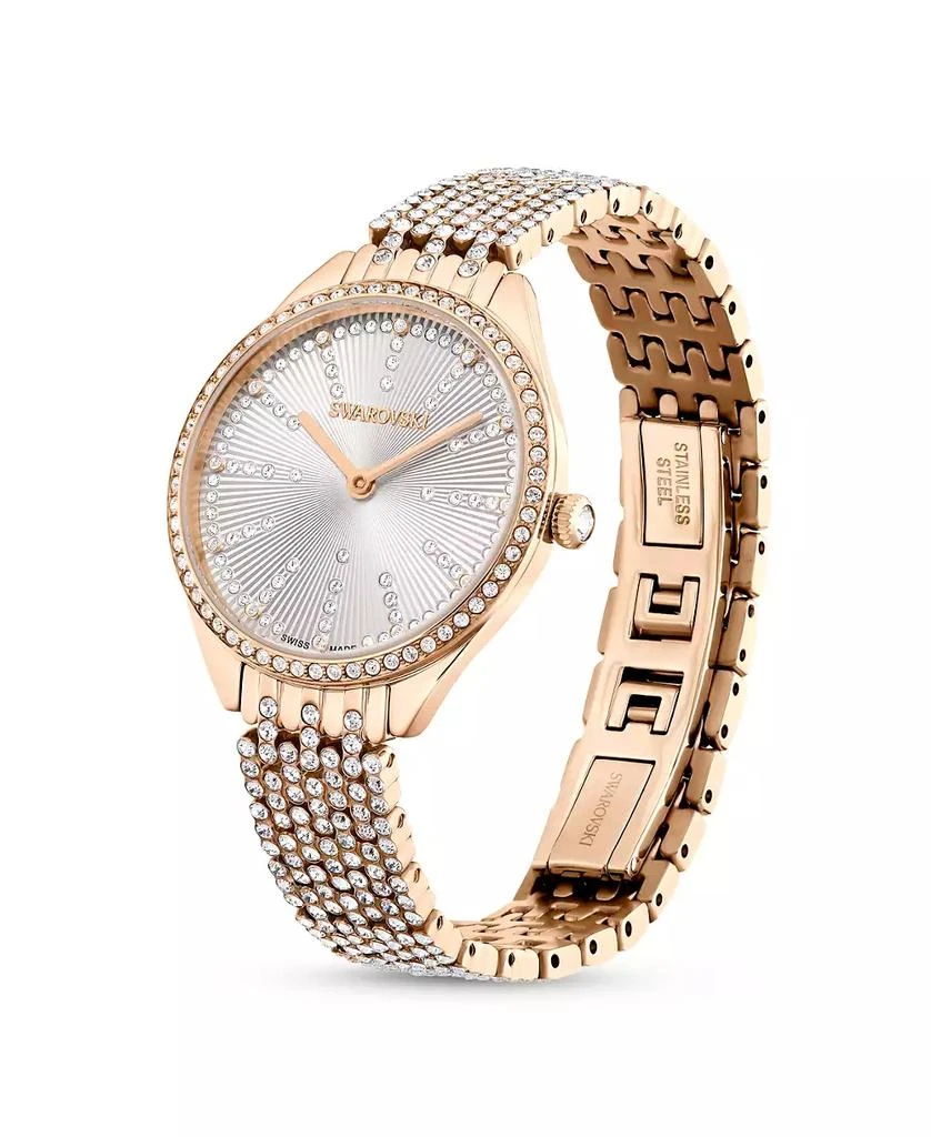 商品Swarovski|Women's Quartz Attract Rose Gold-Tone Metal Watch, Swiss Made 30mm,价格¥2615,第2张图片详细描述