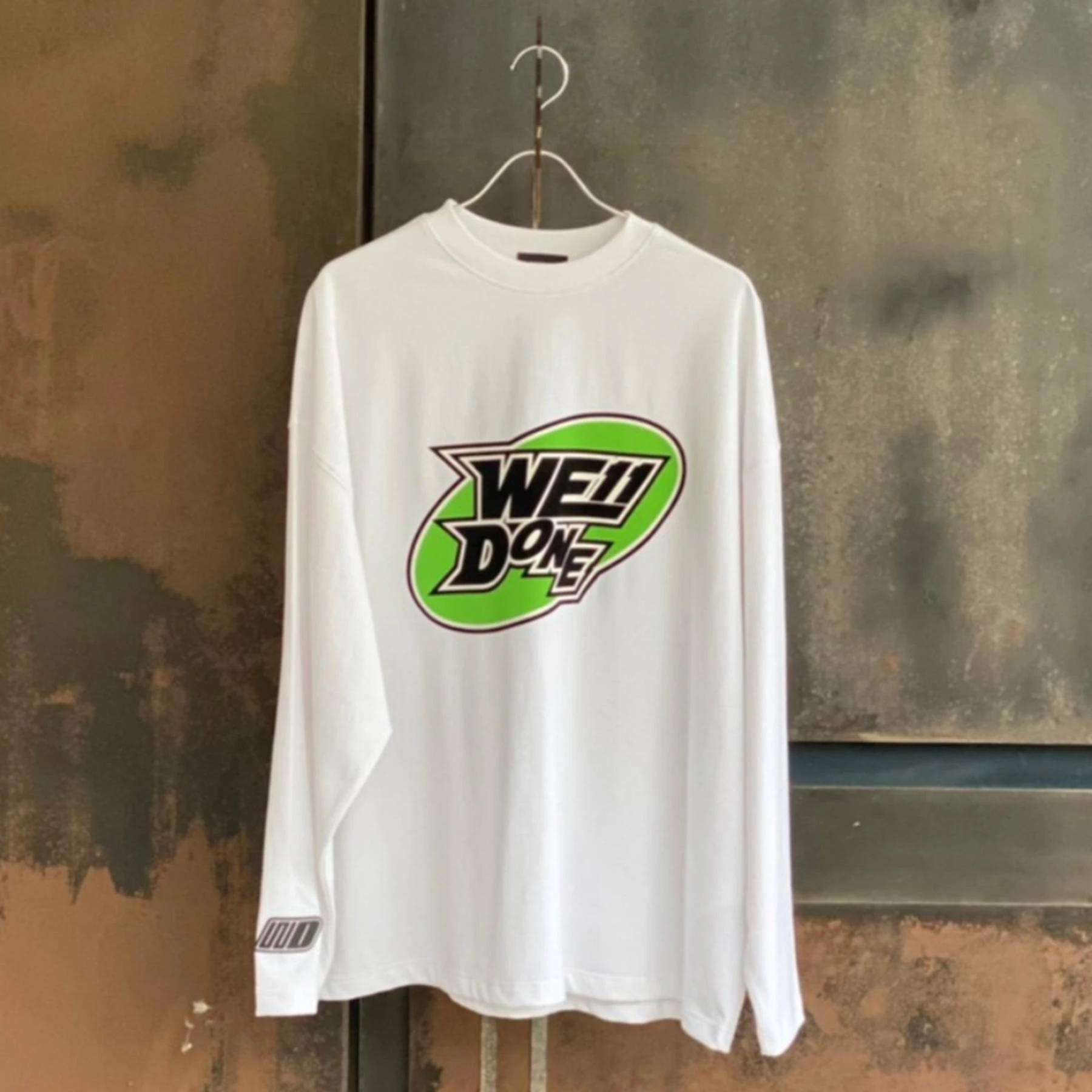 商品We11done|WE11DONE 男士白色长袖T恤 WD-TT1-22-648-U-WH,价格¥1370,第1张图片