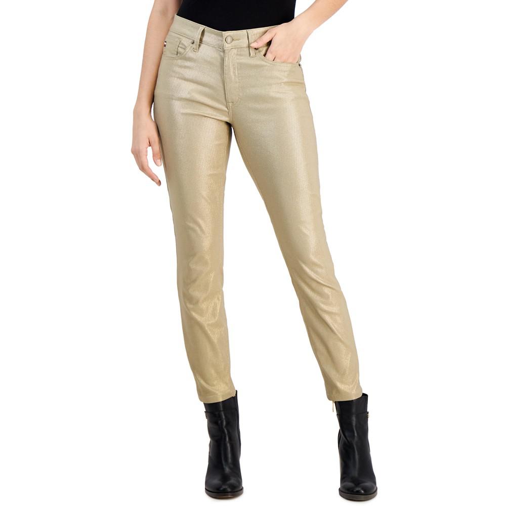 Women's Tribeca Skinny-Leg Ankle Metallic Jeans商品第1张图片规格展示
