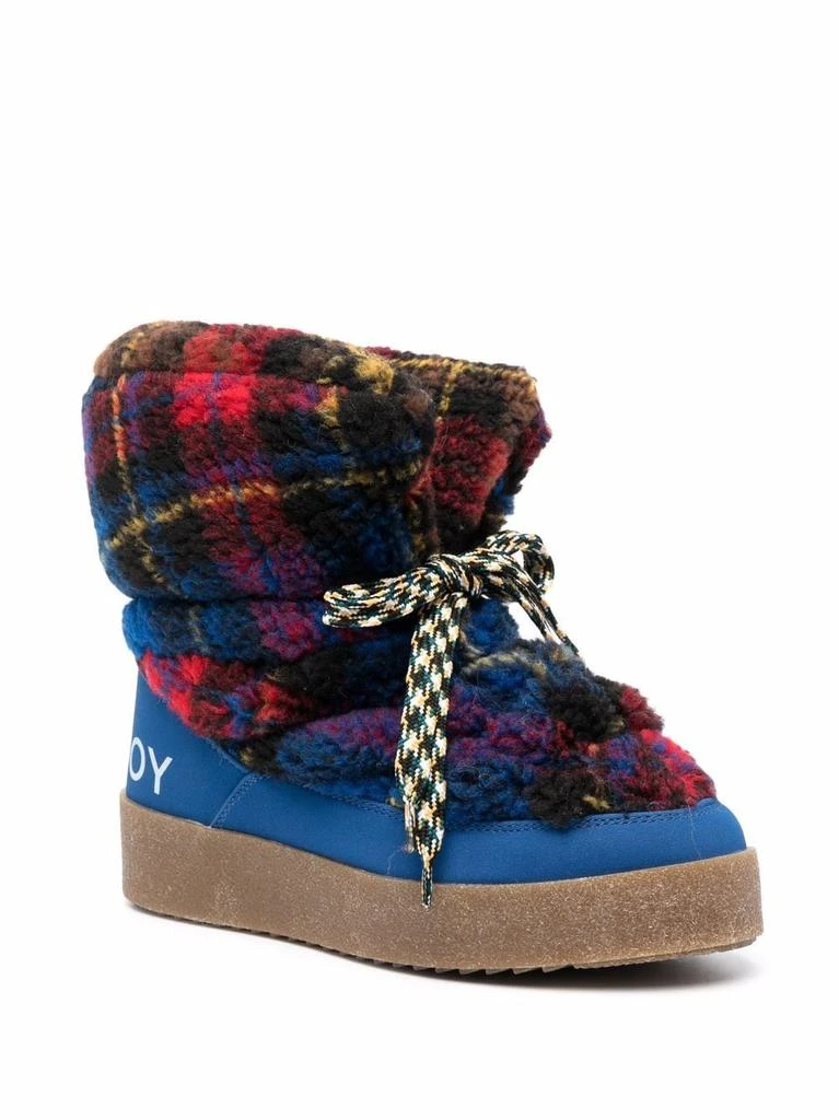 商品Khrisjoy|KHRISJOY padded check-print boots,价格¥1386,第2张图片详细描述