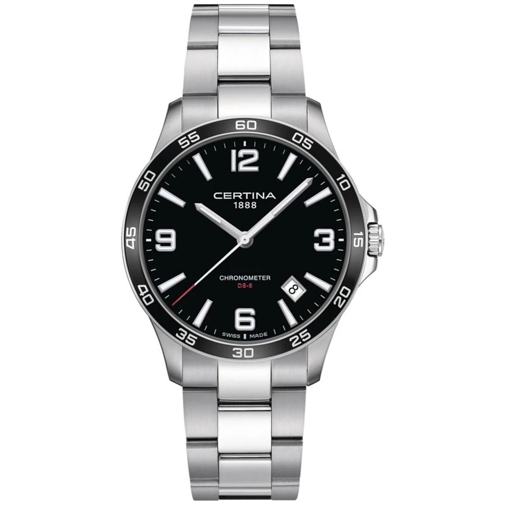 商品Certina|Men's Swiss DS-8 Stainless Steel Bracelet Watch 42mm,价格¥3898,第1张图片