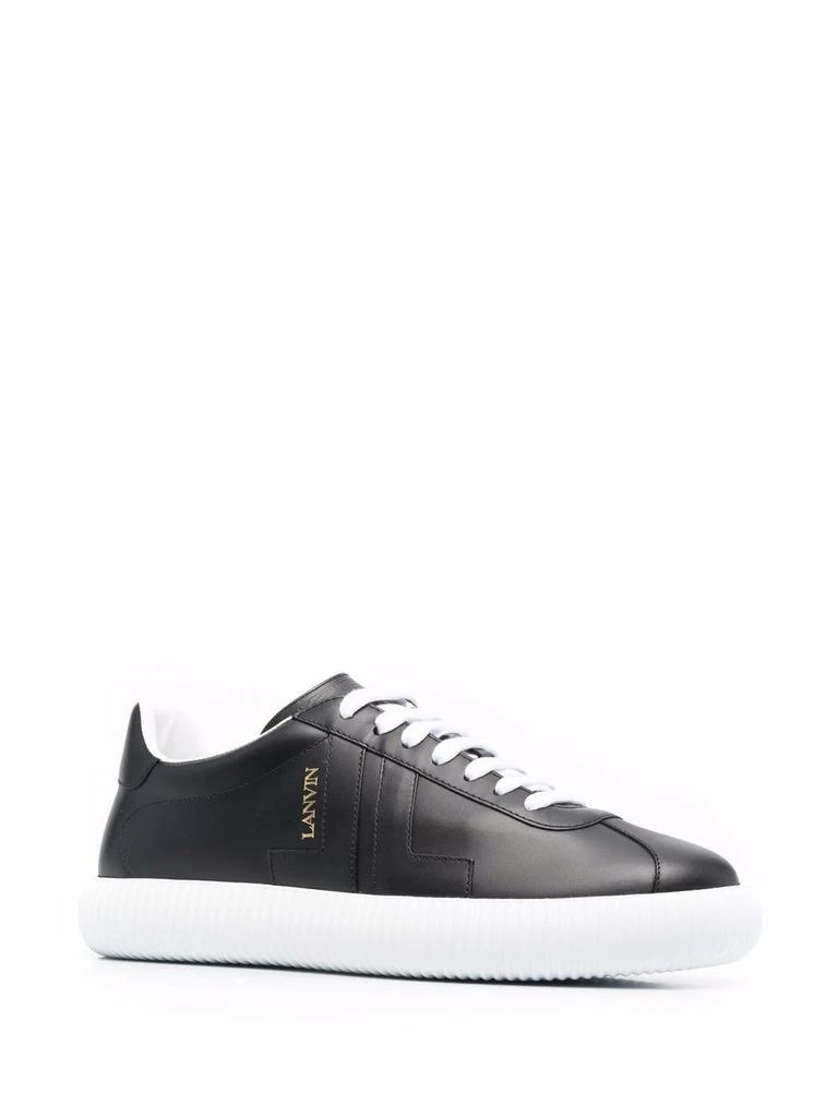 商品Lanvin|Lanvin Men's  Black Leather Sneakers,价格¥3700,第2张图片详细描述