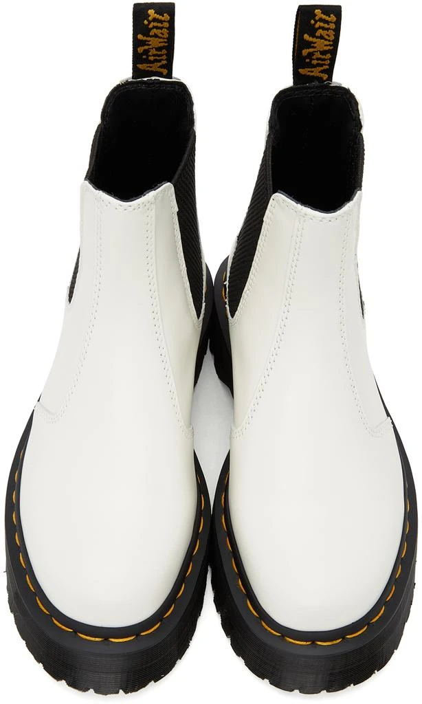 商品Dr. Martens|White Quad Platform Chelsea Boots,价格¥481,第5张图片详细描述