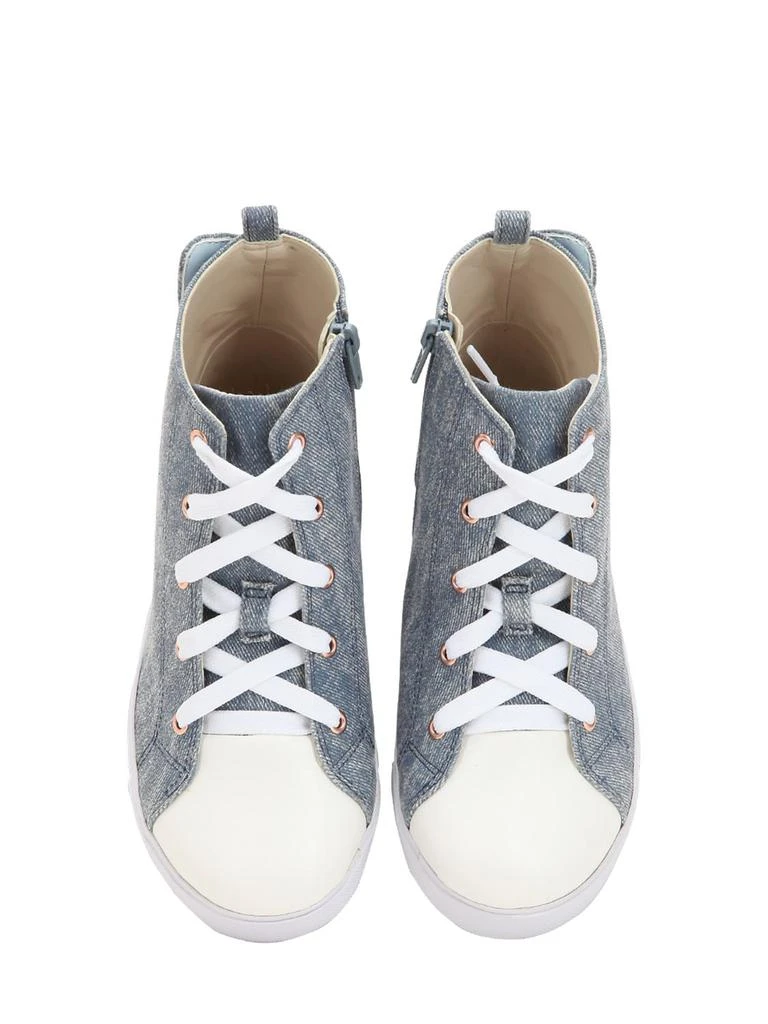 商品Sophia Webster|Bibi Embroidered Denim High Top Sneakers,价格¥996,第4张图片详细描述