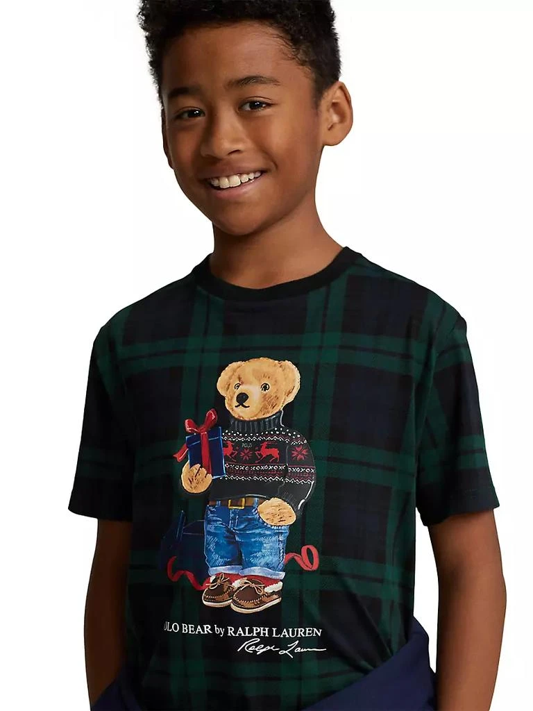 Little Boy's & Boy's Polo Bear Plaid T-Shirt 商品
