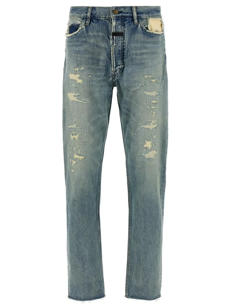 商品Fear of god|Repaired Classic 5 Pocket Jeans Blue,价格¥4100,第1张图片