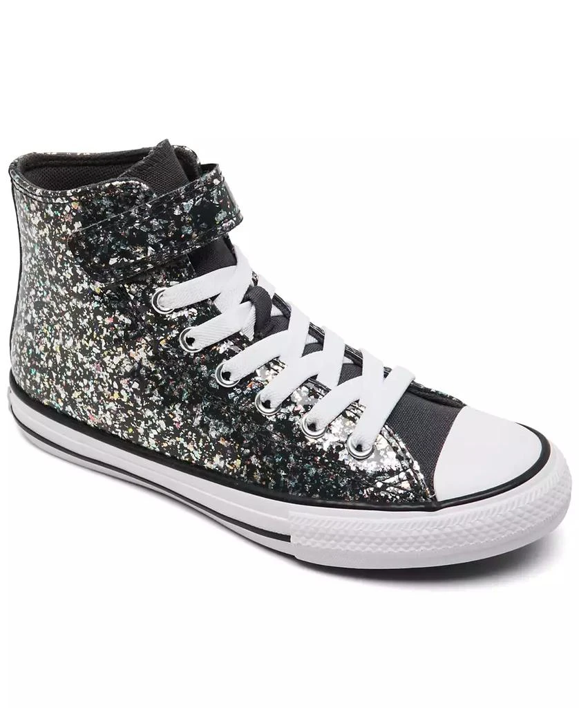 商品Converse|Little Girls Chuck Taylor All Star Glitter Easy-On Casual Sneakers from Finish Line,价格¥374,第1张图片