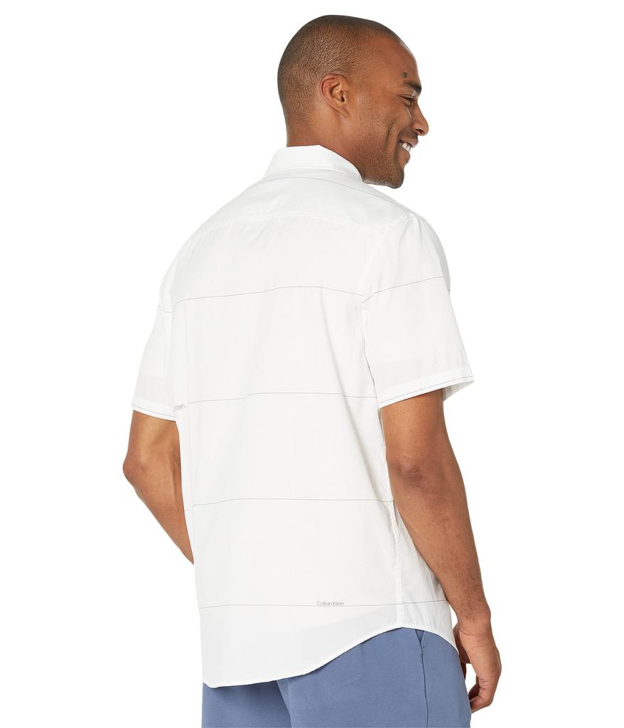 Short Sleeve Stripe Easy Shirt商品第2张图片规格展示