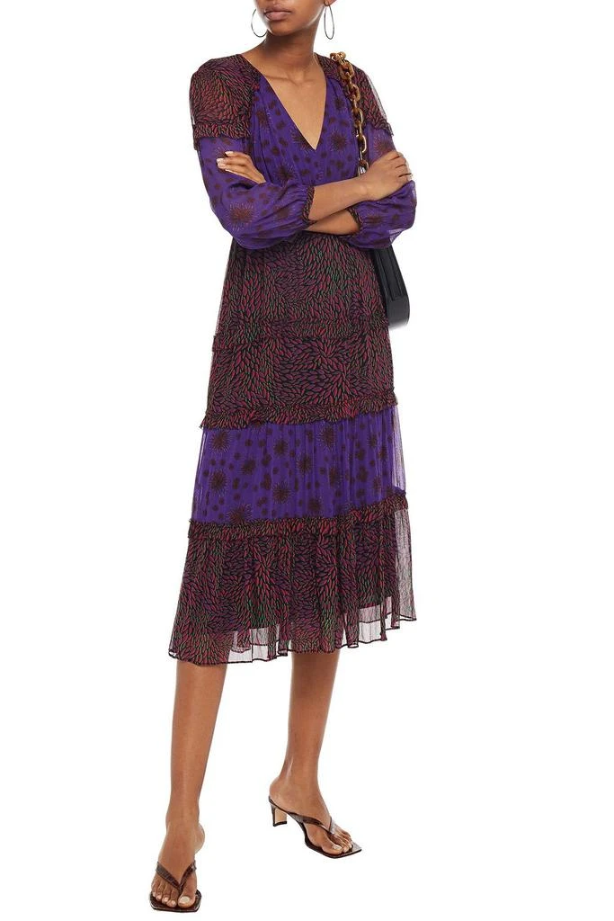 商品ba&sh|Gypsie tiered printed crepon midi dress,价格¥538,第2张图片详细描述