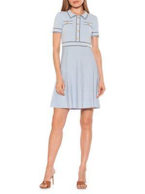 商品ALEXIA ADMOR|​Jenna Knit Fit-&-Flare Dress,价格¥718,第6张图片详细描述