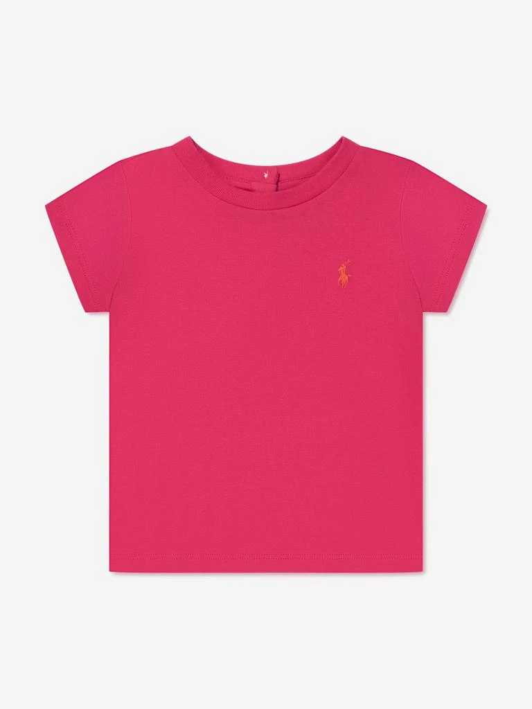 商品Ralph Lauren|Baby Girls Logo T-Shirt in Pink,价格¥357,第1张图片