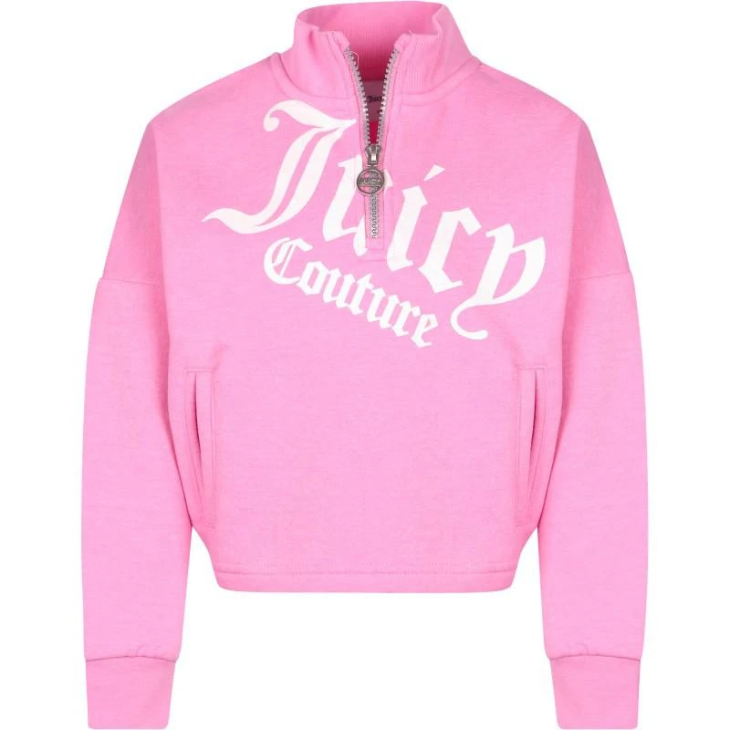 商品Juicy Couture|Quarter zip logo sweatshirt and sweatpants set in pink,价格¥1942,第2张图片详细描述