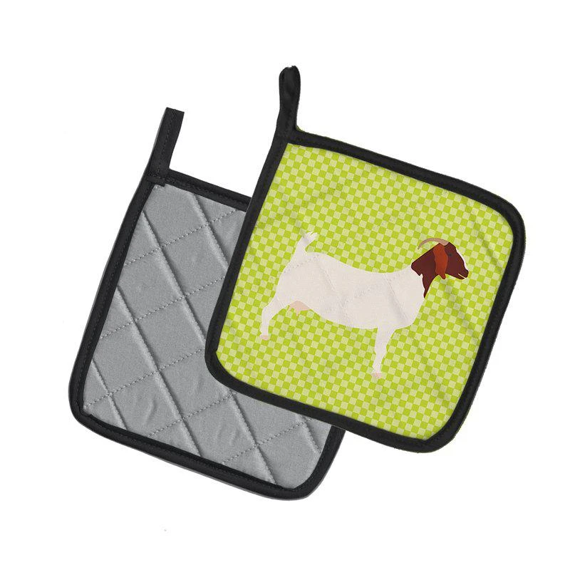 商品Caroline's Treasures|Boer Goat Green Pair of Pot Holders,价格¥170,第2张图片详细描述