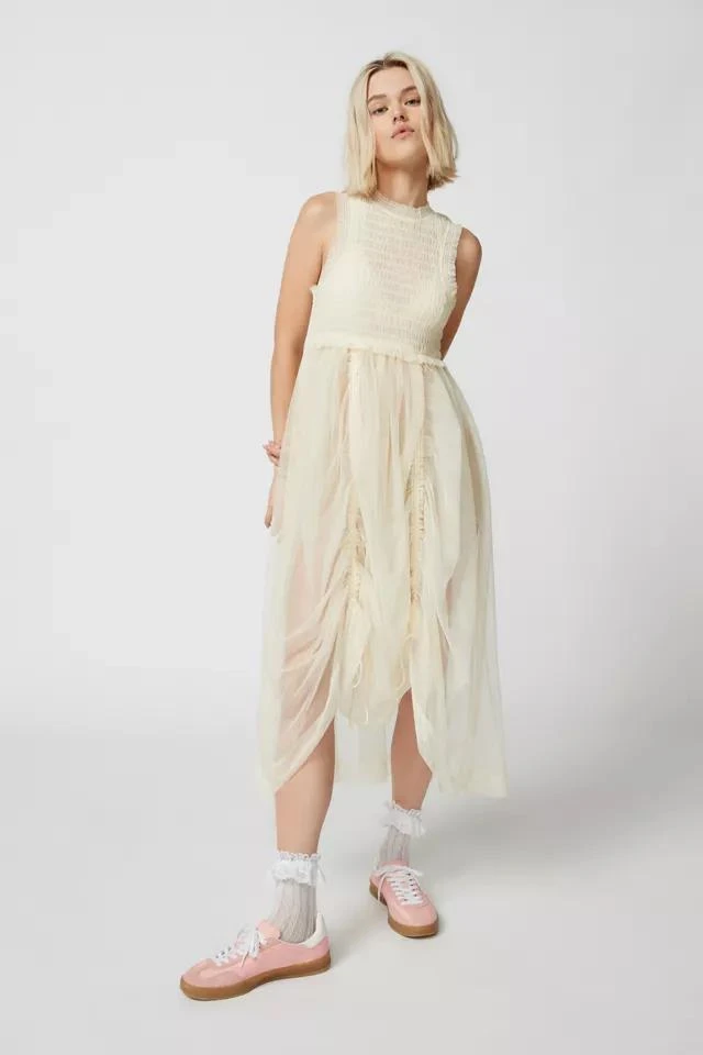 商品Urban Outfitters|UO Becky Sheer Tulle Midi Dress,价格¥677,第3张图片详细描述