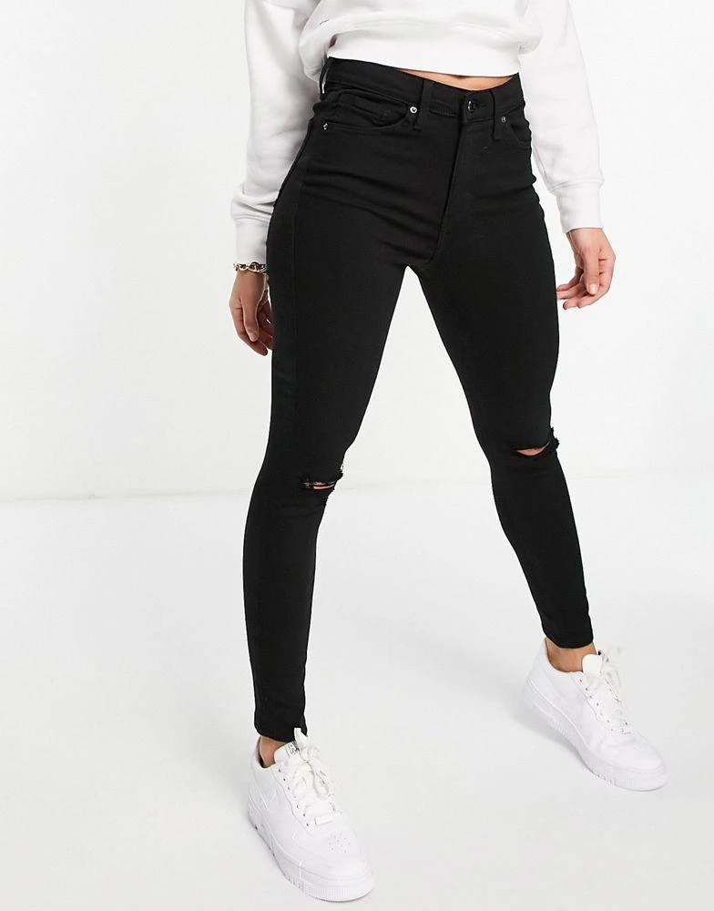 商品Topshop|Topshop jamie super-rip skinny jeans un black,价格¥177,第4张图片详细描述