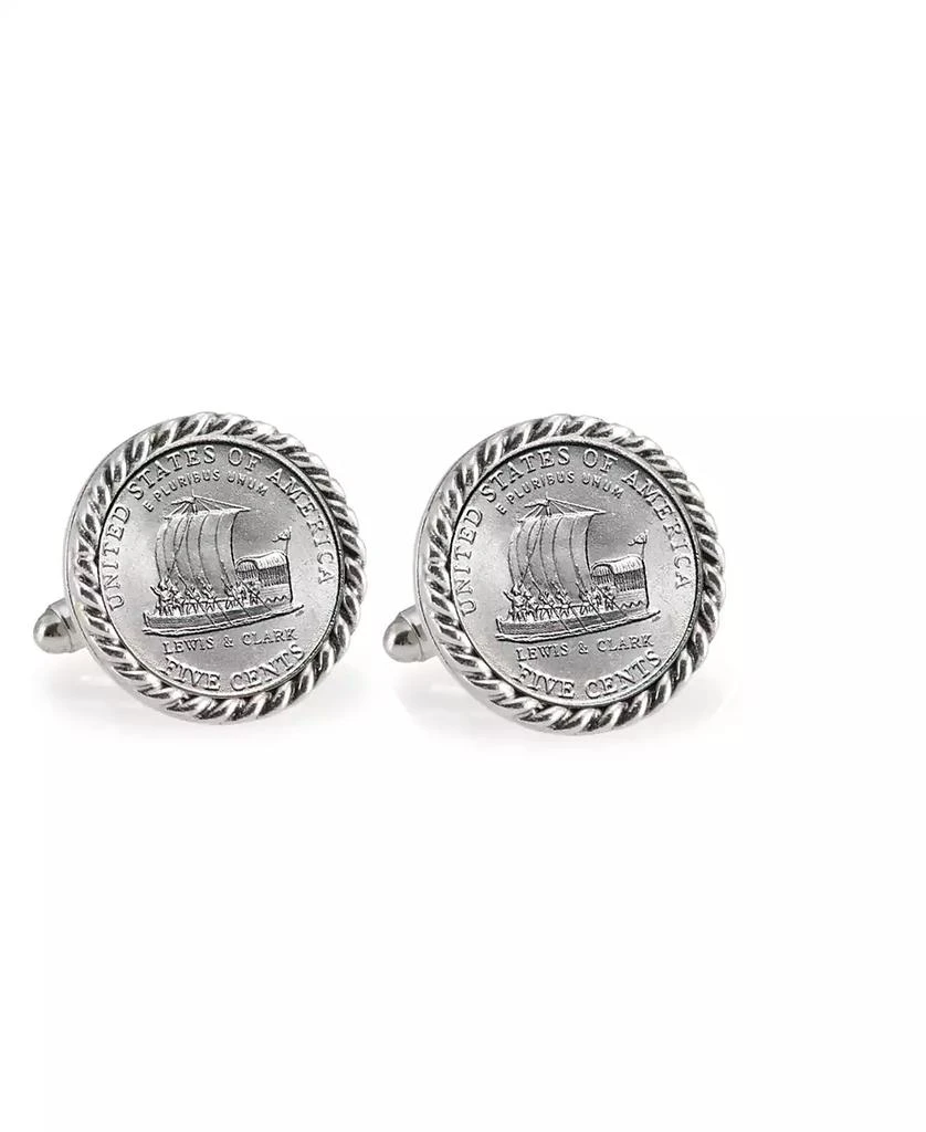 商品American Coin Treasures|2004 Keelboat Rope Bezel Coin Cuff Links,价格¥224,第1张图片