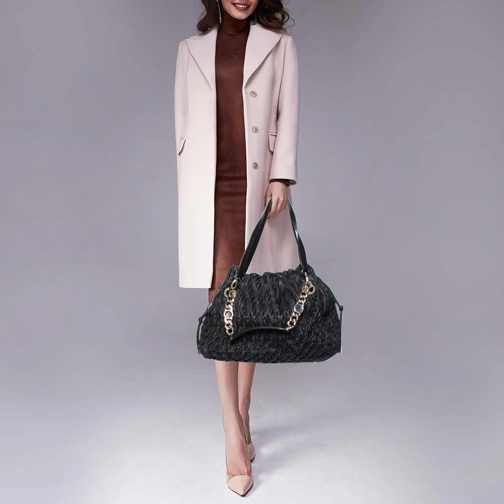 商品[二手商品] BVLGARI|Bvlgari Black Quilted Leather Monette Tote,价格¥4295,第2张图片详细描述