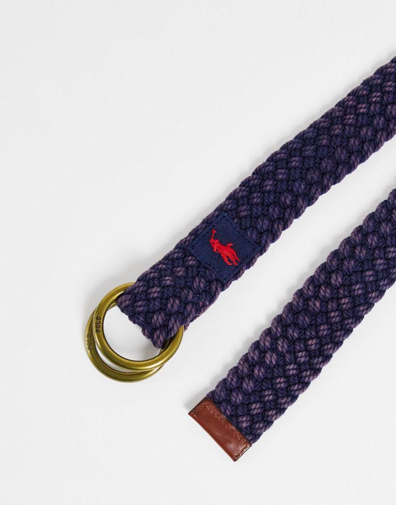 商品Ralph Lauren|Polo Ralph Lauren woven belt with pony logo in black,价格¥409,第5张图片详细描述