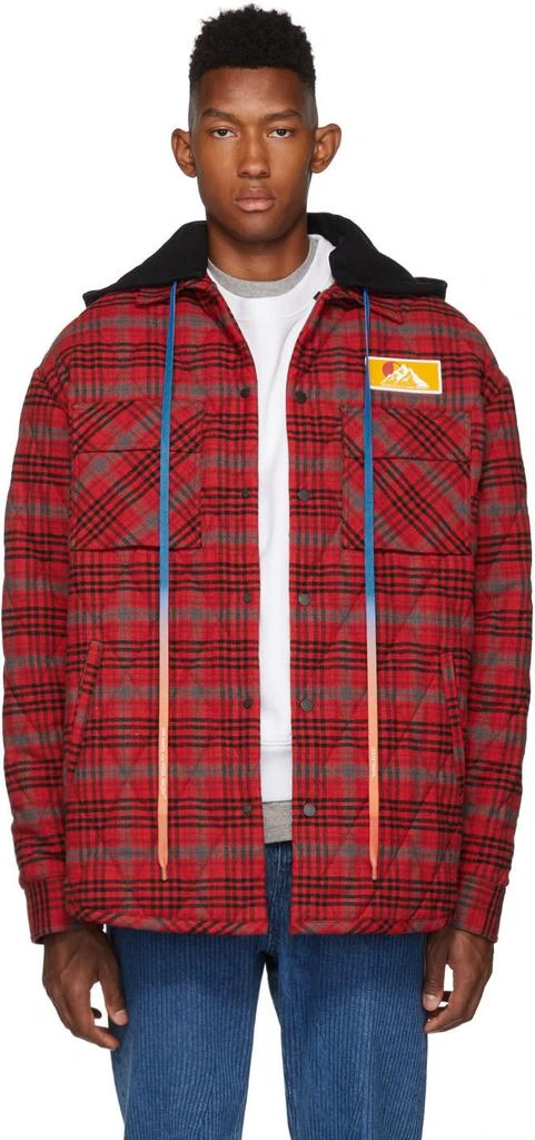 商品Off-White|Red Check Flannel Over Shirt Jacket,价格¥4770,第1张图片