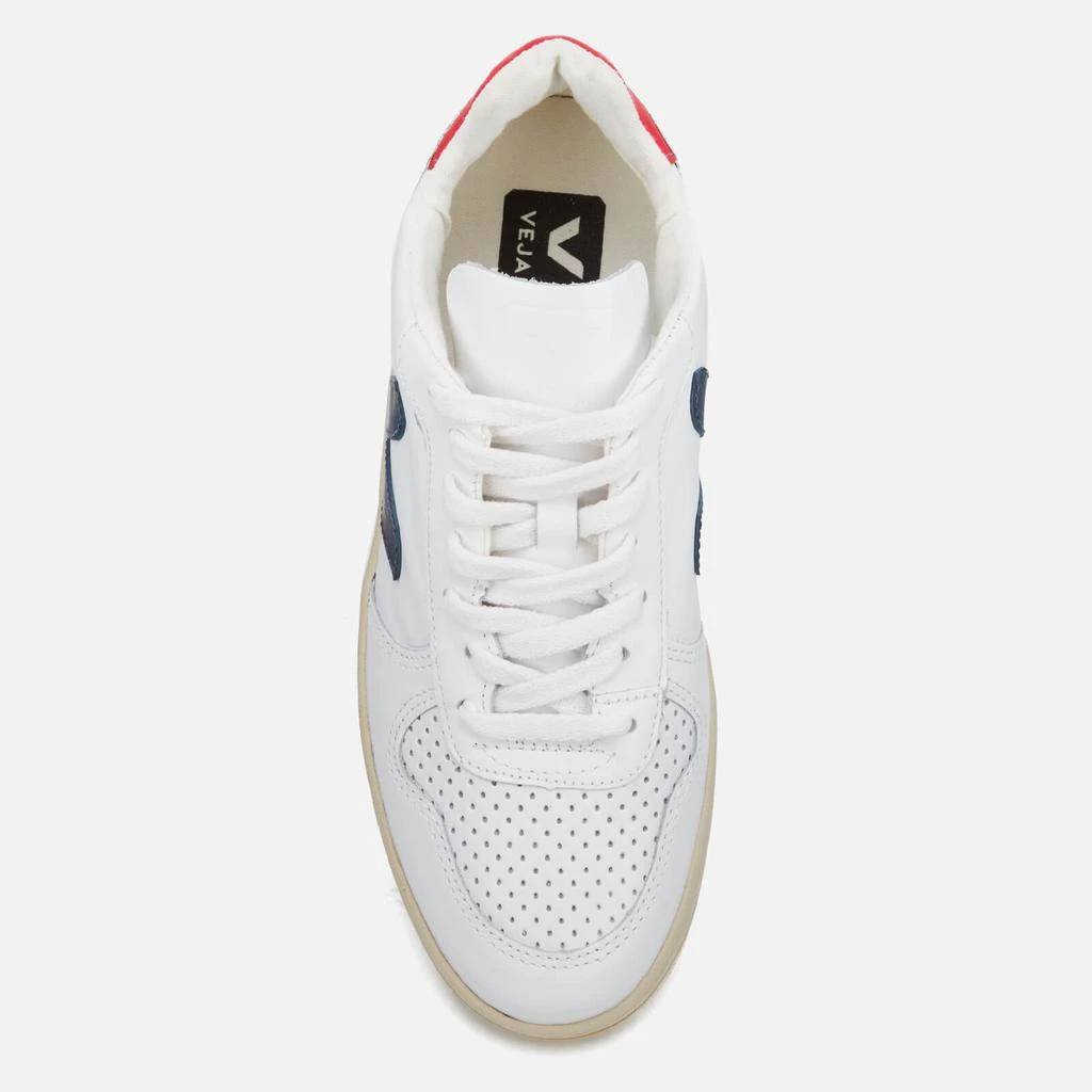 商品Veja|Veja Women's V-10 Leather Trainers - Extra White/Nautica/Pekin,价格¥415,第3张图片详细描述