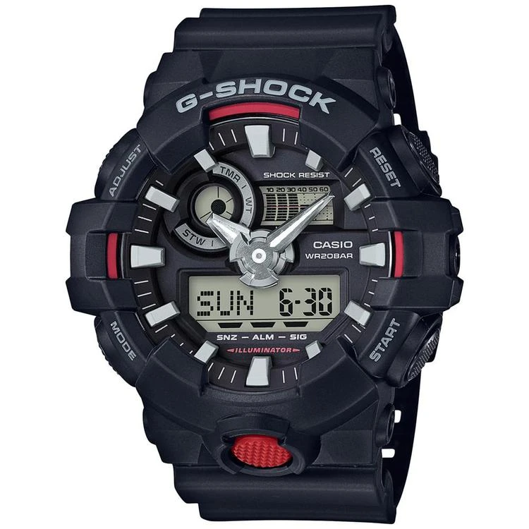 商品G-Shock|Men's Analog-Digital Black Resin Strap Watch & Logo Wallet Gift Set 58mm,价格¥741,第2张图片详细描述