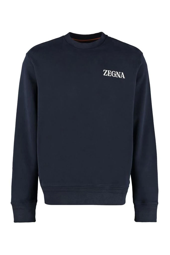 商品Zegna|ZEGNA LOGO DETAIL COTTON SWEATSHIRT,价格¥3218,第1张图片