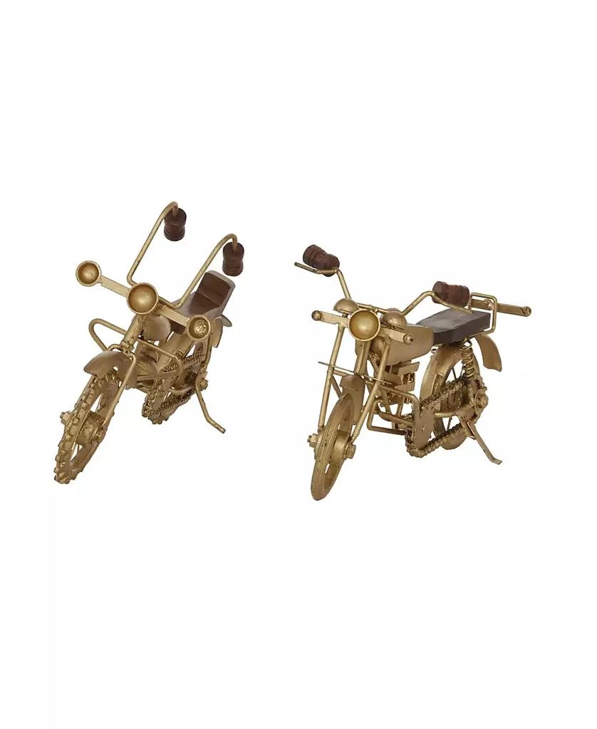 商品Rosemary Lane|Metal Contemporary Motorcycle Sculpture, Set of 2,价格¥666,第3张图片详细描述