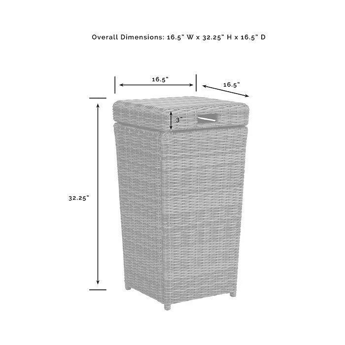 Walton Outdoor Wicker Trash Can 商品