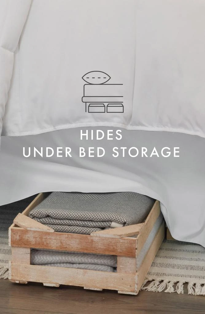 商品HOMESPUN|Premium Pleated Dust Ruffle Bed Skirt,价格¥187,第3张图片详细描述