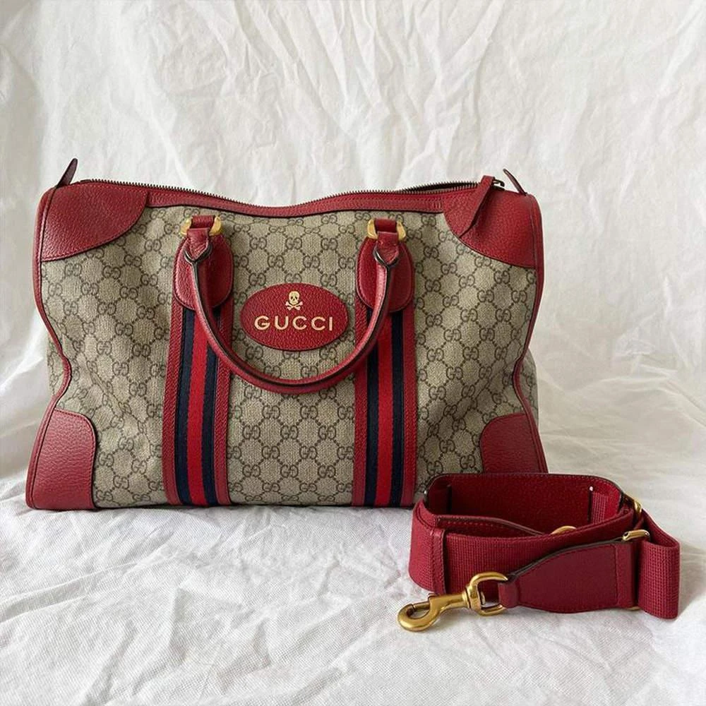 Gucci Beige GG Canvas Web-Trimmed Neo Vintage Duffle Bag 商品