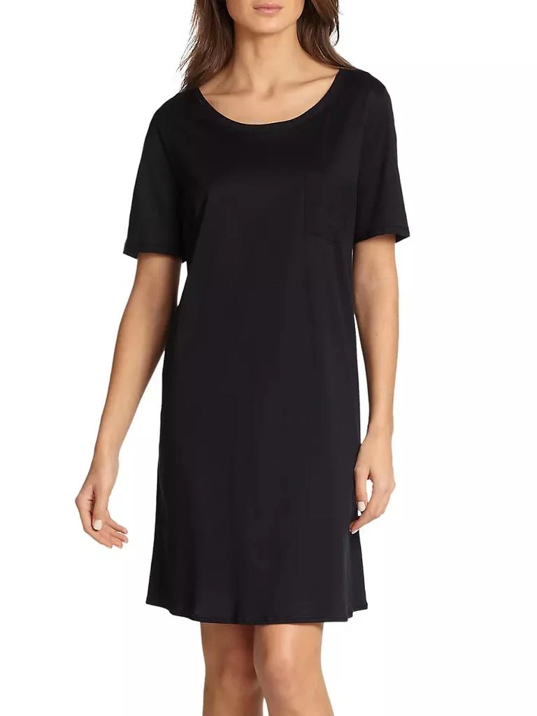 商品Hanro|Cotton Deluxe Short-Sleeve Gown,价格¥1178,第1张图片