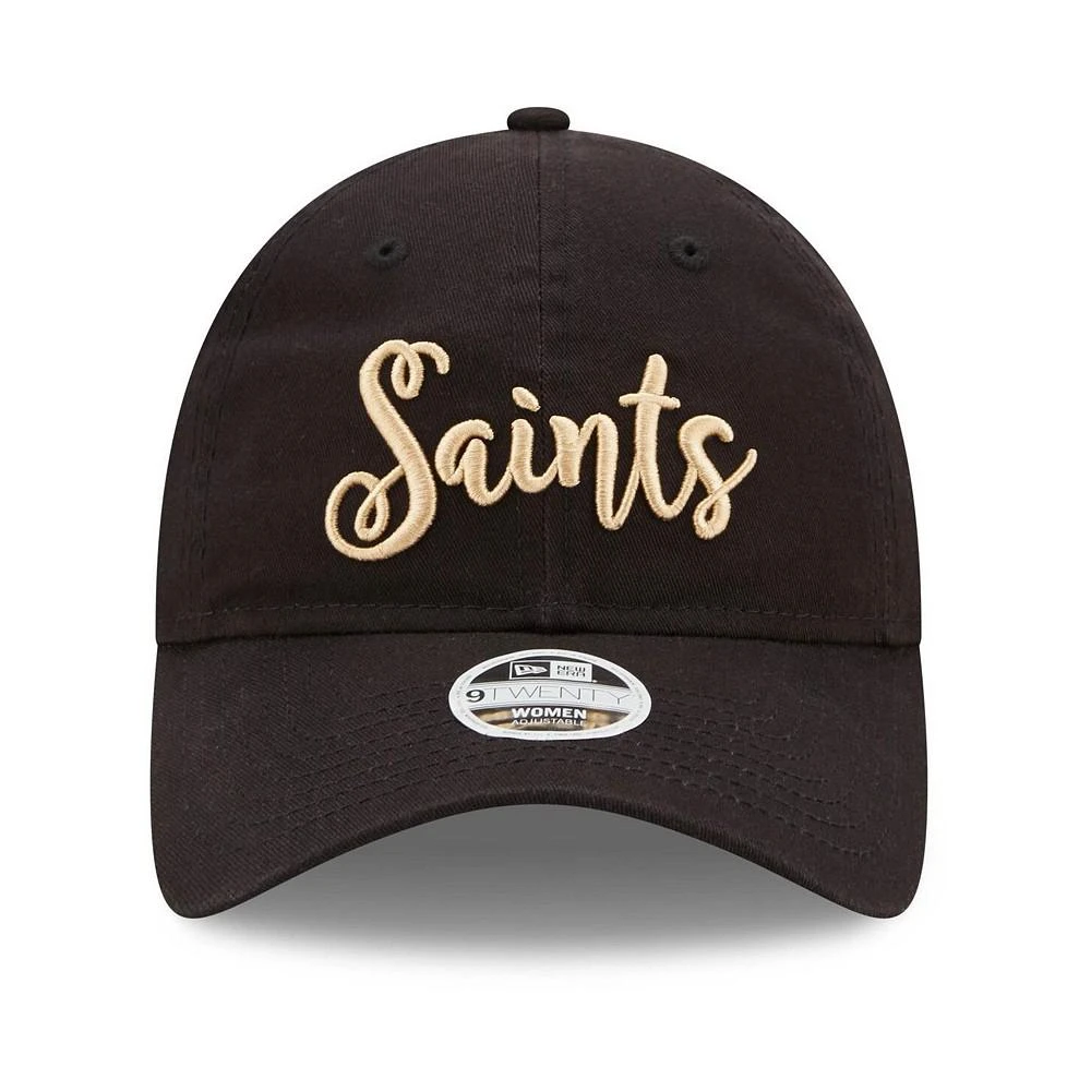 商品New Era|Women's Black New Orleans Saints Script 9Twenty Adjustable Hat,价格¥217,第2张图片详细描述