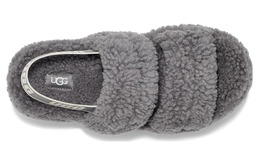 商品[国内直发] UGG|[预售3天]Fluff 羊皮毛一体 简洁时尚 毛茸凉拖 女款 灯塔灰色,价格¥836,第5张图片详细描述
