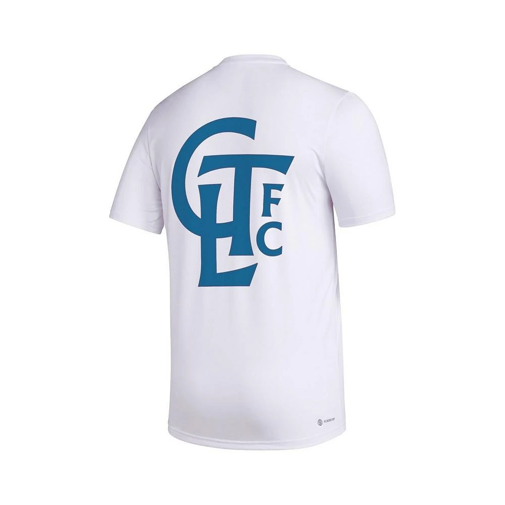 商品Adidas|Men's White Charlotte FC Team Jersey Hook AEROREADY T-shirt,价格¥293,第3张图片详细描述