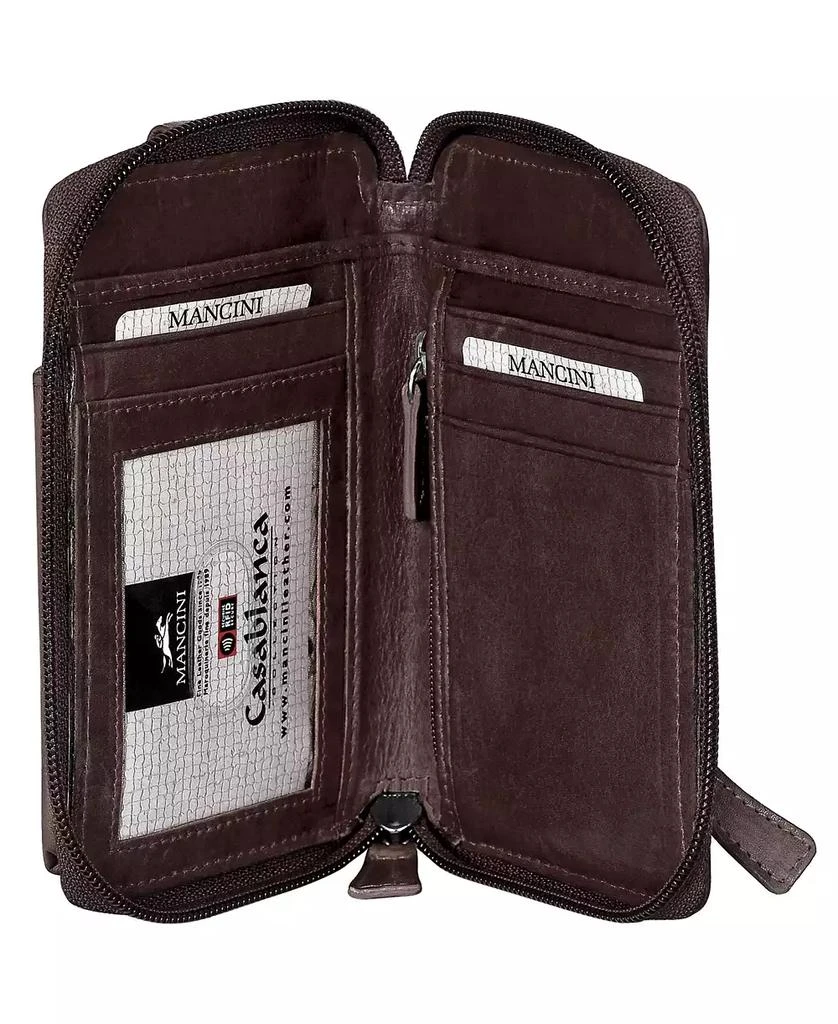 商品Mancini Leather Goods|Casablanca Collection RFID Secure Cell Phone Wallet,价格¥281,第3张图片详细描述